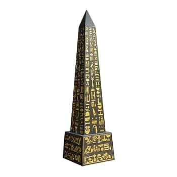 Amazon.co.jp: Lllunimon 古代エジプトのオベリスクの置物、樹脂